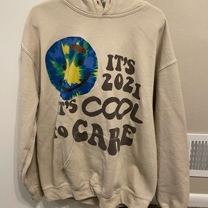 Lonely Ghost it’s cool to care hoodie size medium